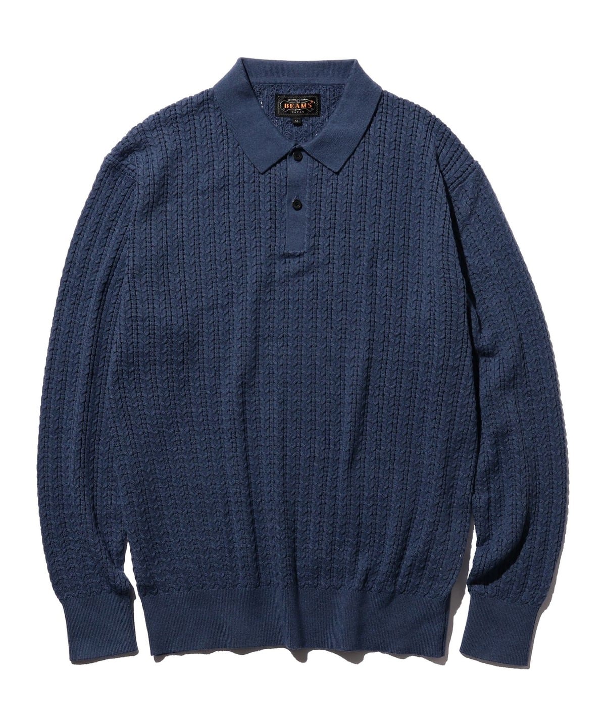 Knit Polo Cable シャツ・ブラウス MEN BLUE M Knit Polo Cable シャツ・ブラウス MEN BLUE M