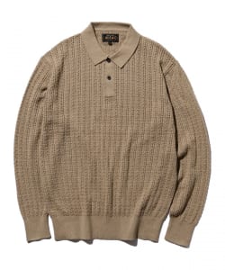 BEAMS PLUS / Knit Polo Cable