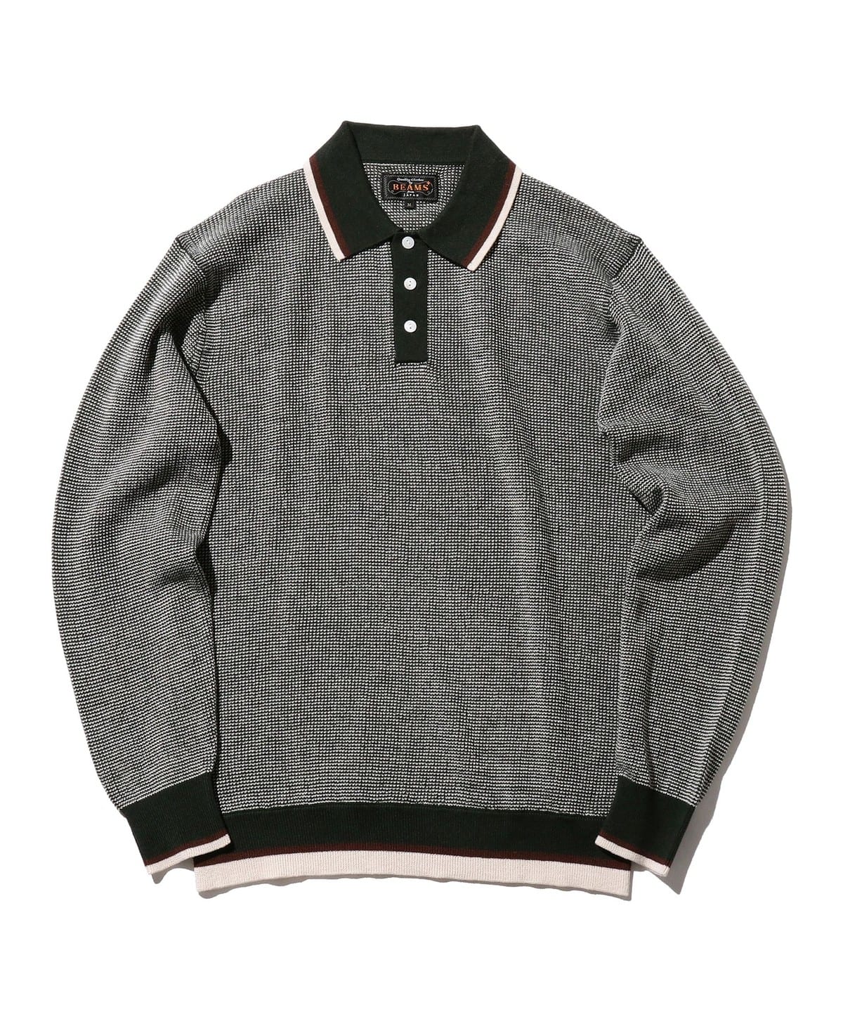 Knit Polo Collar Line シャツ・ブラウス MEN GREEN XL Knit Polo Collar Line シャツ・ブラウス MEN GREEN XL