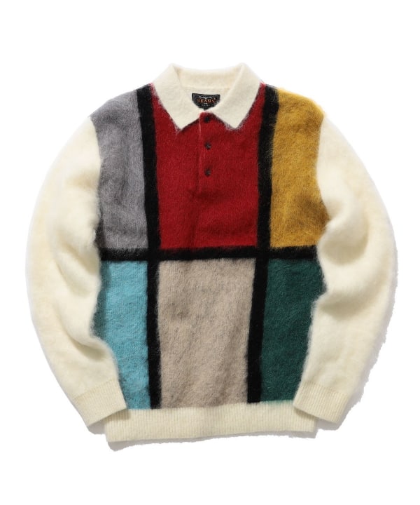 BEAMS PLUS（ビームス プラス）Knit Polo Shaggy（シャツ