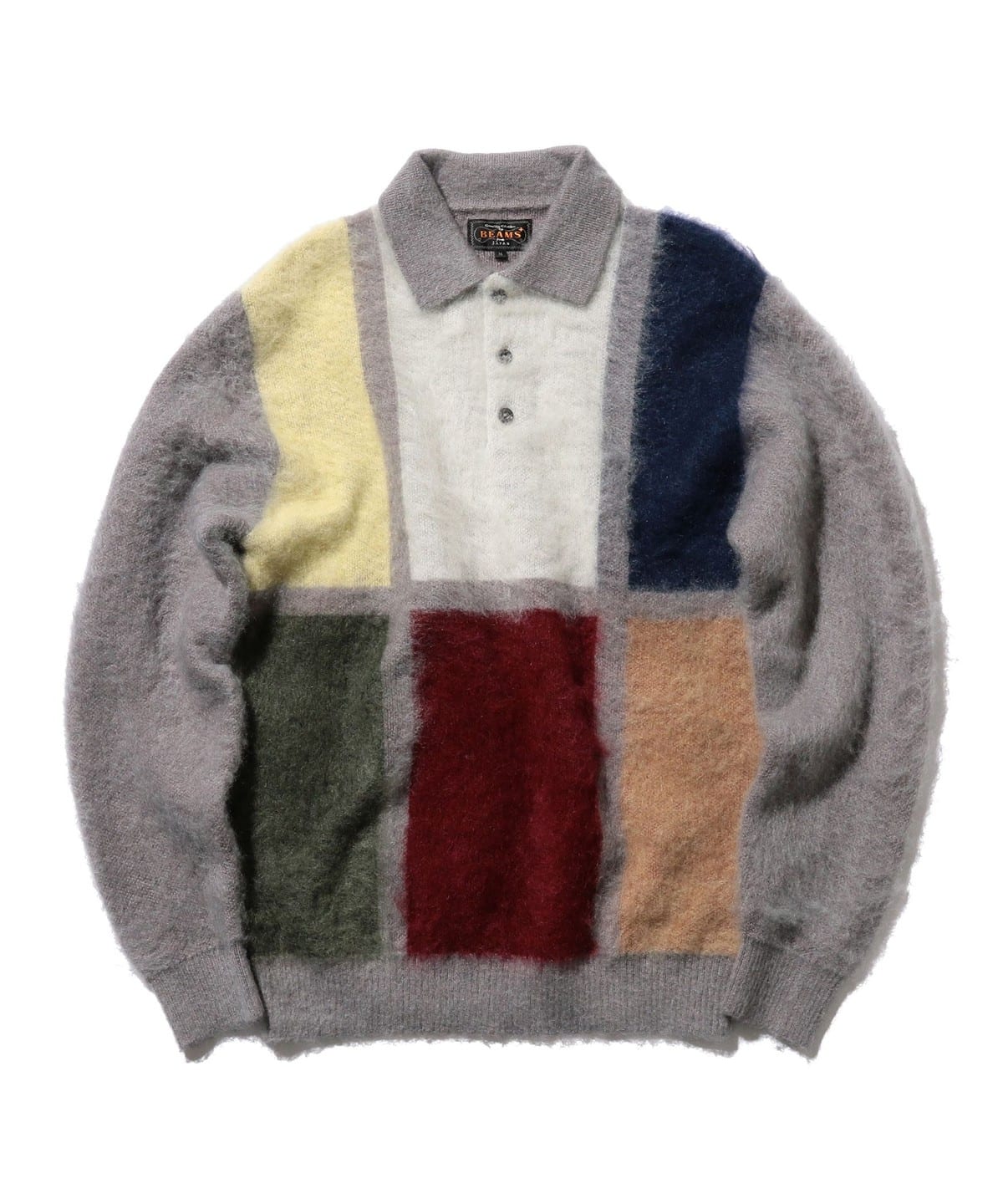 Knit Polo Shaggy シャツ・ブラウス MEN GREY M Knit Polo Shaggy シャツ・ブラウス MEN GREY M