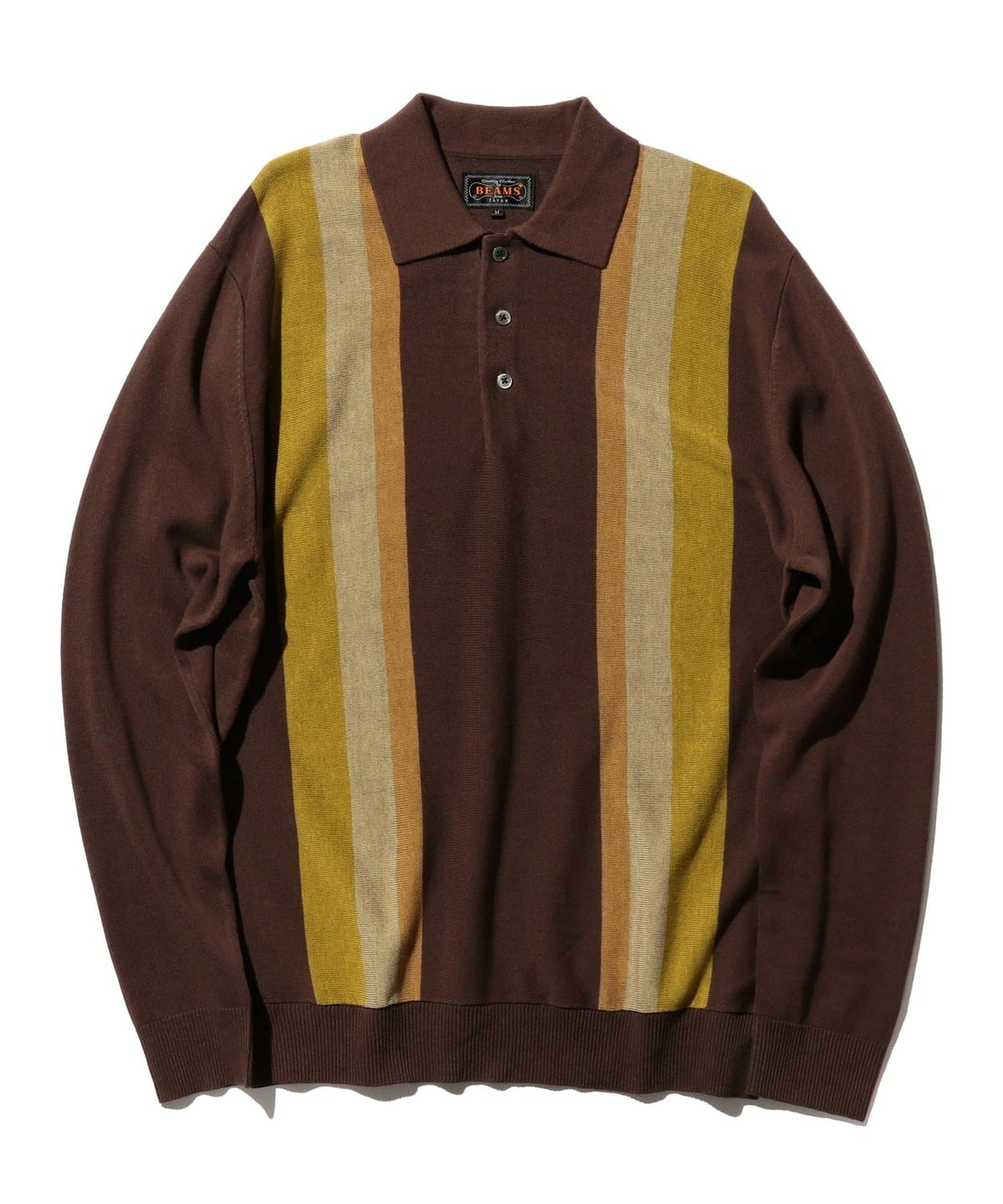 Knit Polo Stripe Argyle シャツ・ブラウス MEN BROWN L Knit Polo Stripe Argyle シャツ・ブラウス MEN BROWN L