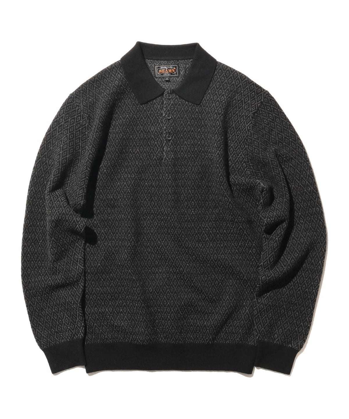 Knit Polo Diamond Pattern シャツ・ブラウス MEN BLACK S Knit Polo Diamond Pattern シャツ・ブラウス MEN BLACK S
