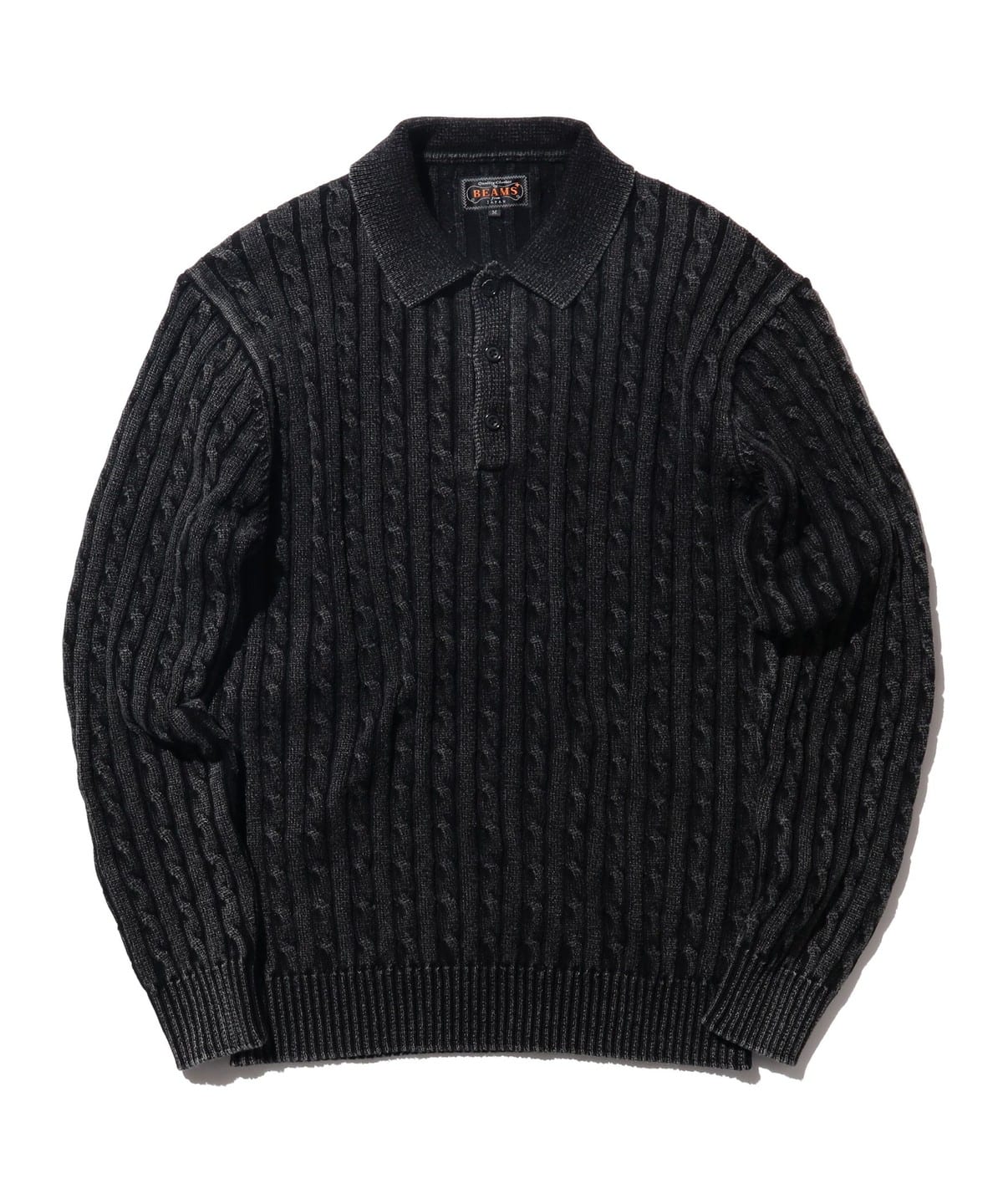 Cable Polo Pigment Dyed Yarn シャツ・ブラウス MEN BLACK M Cable Polo Pigment Dyed Yarn シャツ・ブラウス MEN BLACK M