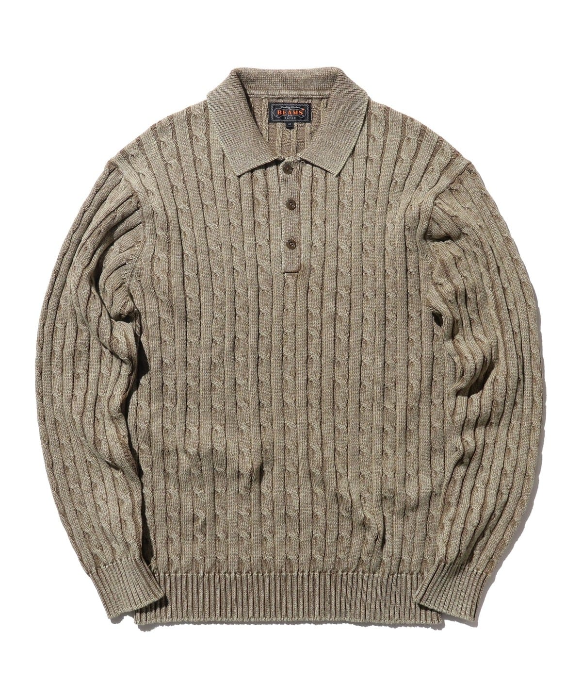 Cable Polo Pigment Dyed Yarn シャツ・ブラウス MEN BEIGE XL Cable Polo Pigment Dyed Yarn シャツ・ブラウス MEN BEIGE XL