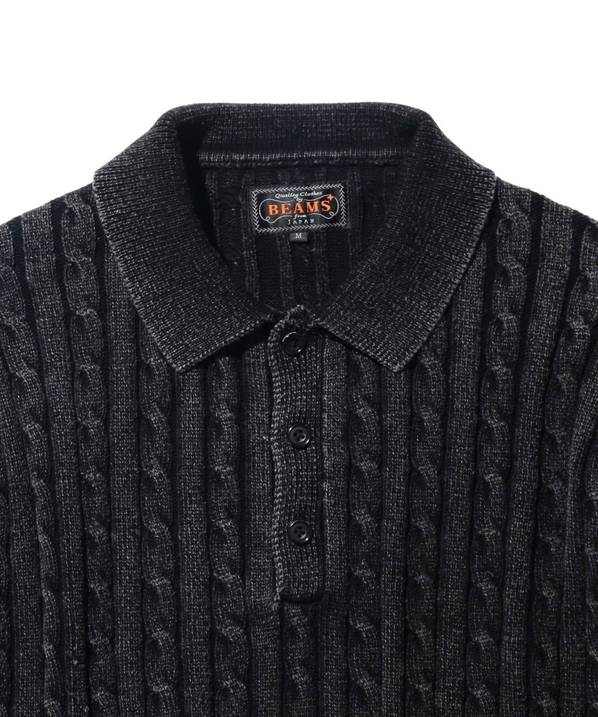 BEAMS PLUS（ビームス プラス）Cable Polo Pigment Dyed Yarn（シャツ