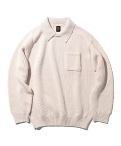 【別注】BATONER / Pullover Knit Polo Popcorn