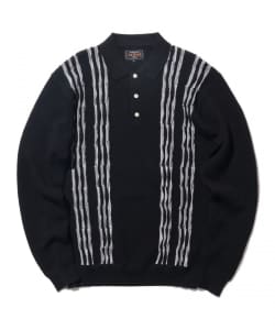 Knit Polo Born Stripe 14G