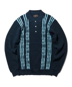 Knit Polo Born Stripe 14G