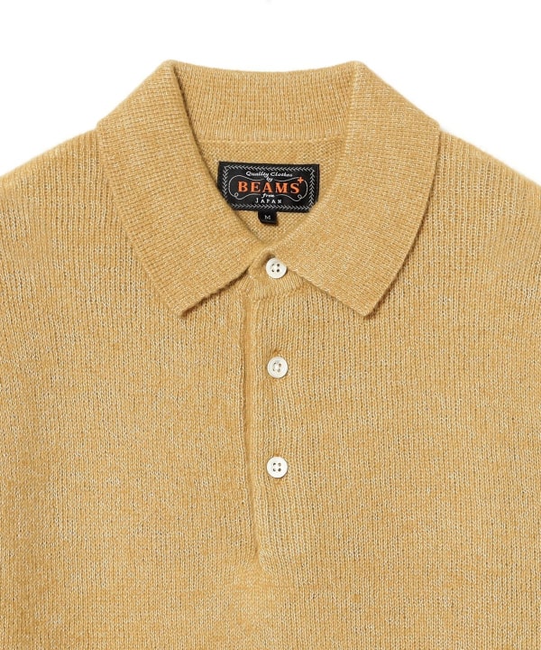 BEAMS PLUS（ビームス プラス）Knit Polo 9G Wool Silk Shaggy Yarn