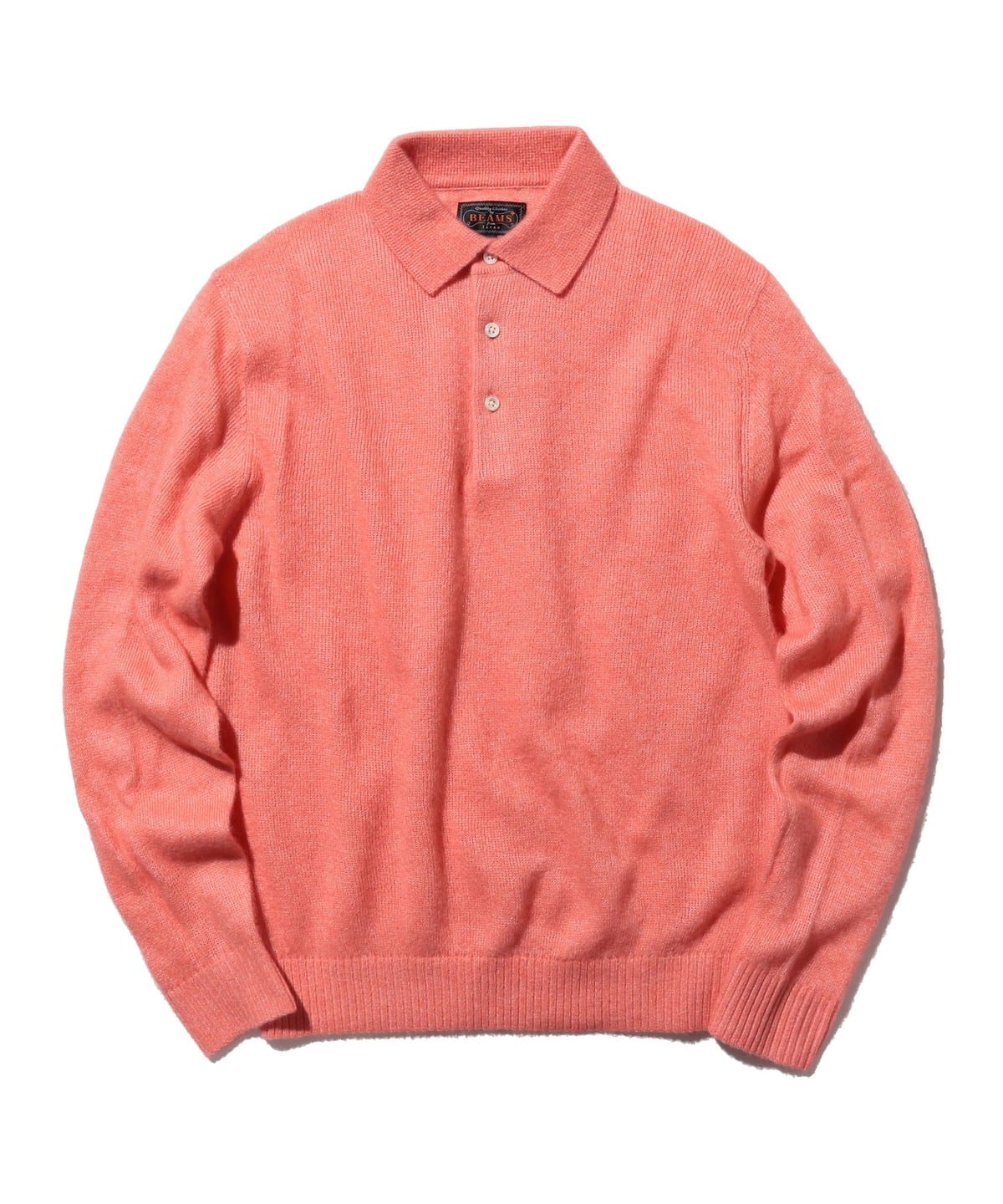 Knit Polo 9G Wool Silk Shaggy Yarn シャツ・ブラウス MEN PINK S
