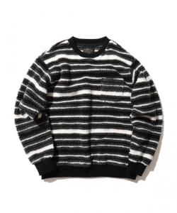 ▲BEAMS PLUS / ボーダー ボアフリース クルーネック