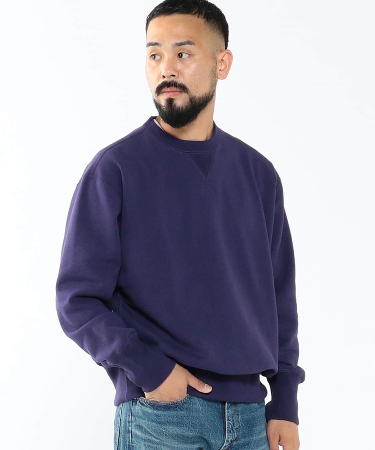 【別注】LOOPWHEELER ループウィラー / Super Heavy Weight Sweat Crew Neck トップス MEN PURPLE S 【別注】LOOPWHEELER ループウィラー / Super Heavy Weight Sweat Crew Neck トップス MEN PURPLE S