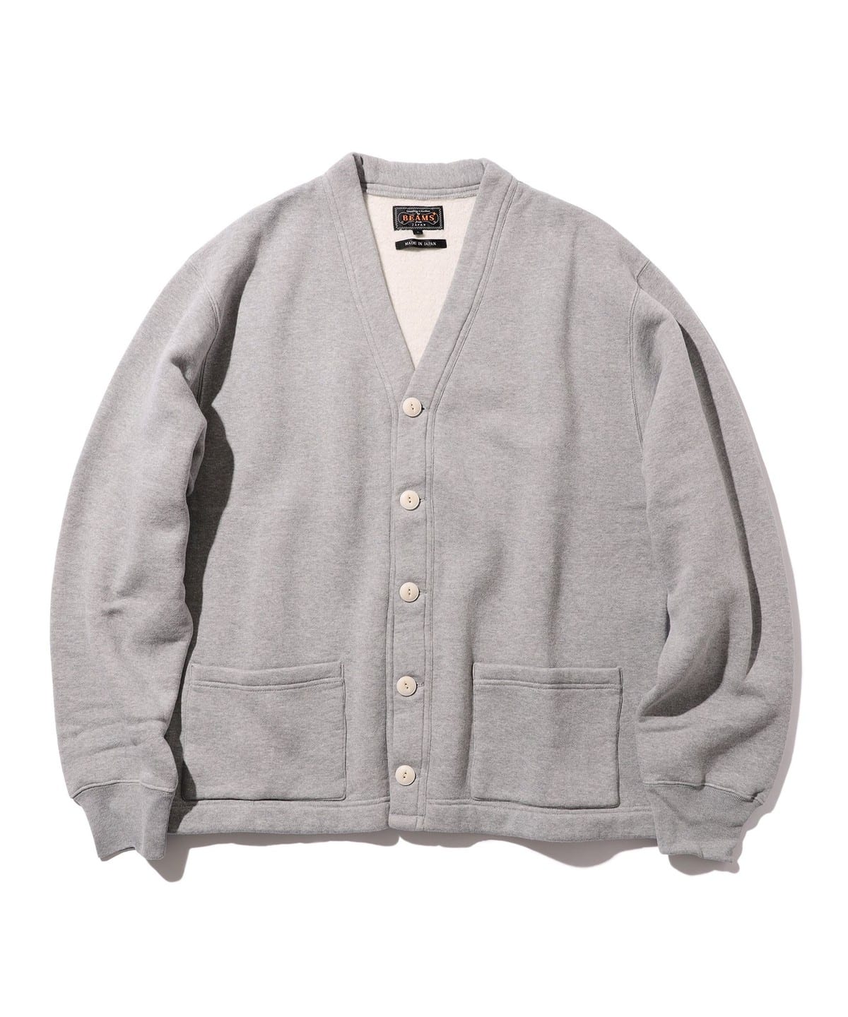Sweat V Cardigan Raised Back トップス MEN GREY XL Sweat V Cardigan Raised Back トップス MEN GREY XL