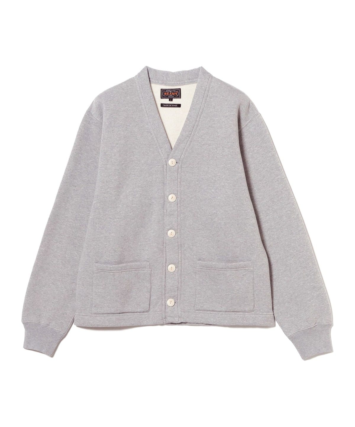 Sweat V Cardigan Raised Back トップス MEN GREY XL Sweat V Cardigan Raised Back トップス MEN GREY XL