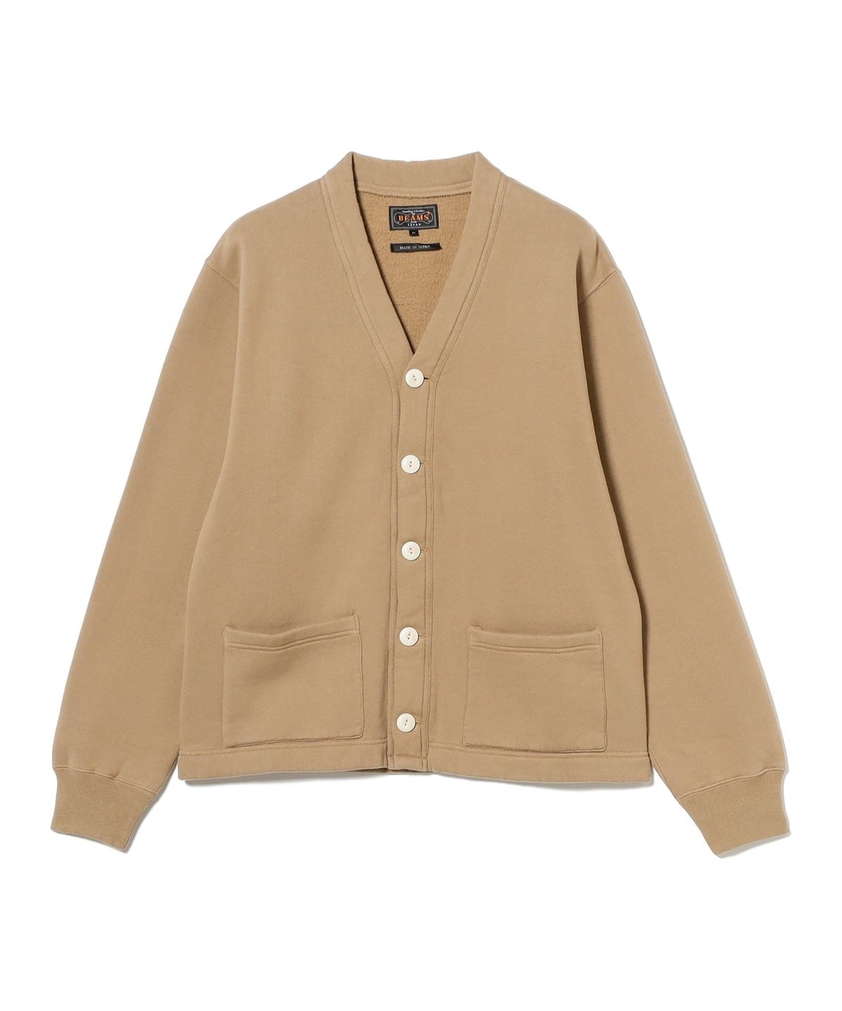 Sweat V Cardigan Raised Back トップス MEN KHAKI M Sweat V Cardigan Raised Back トップス MEN KHAKI M