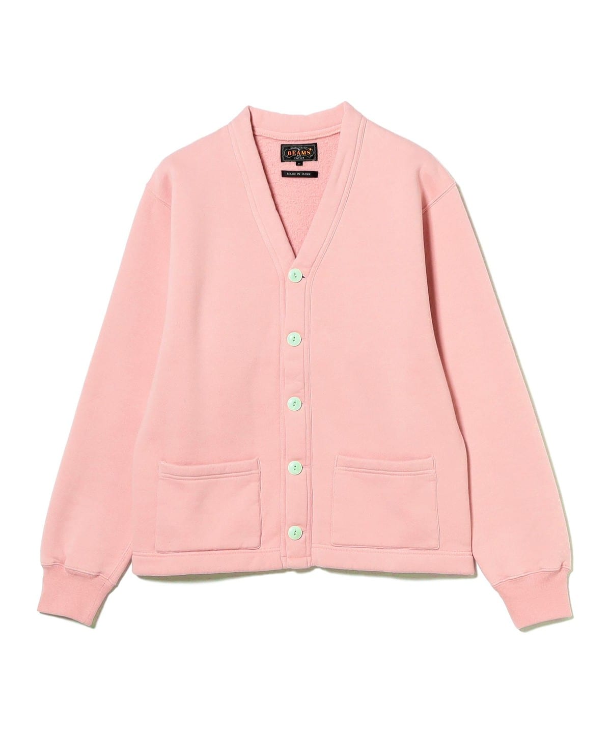 Sweat V Cardigan Raised Back トップス MEN PINK S Sweat V Cardigan Raised Back トップス MEN PINK S