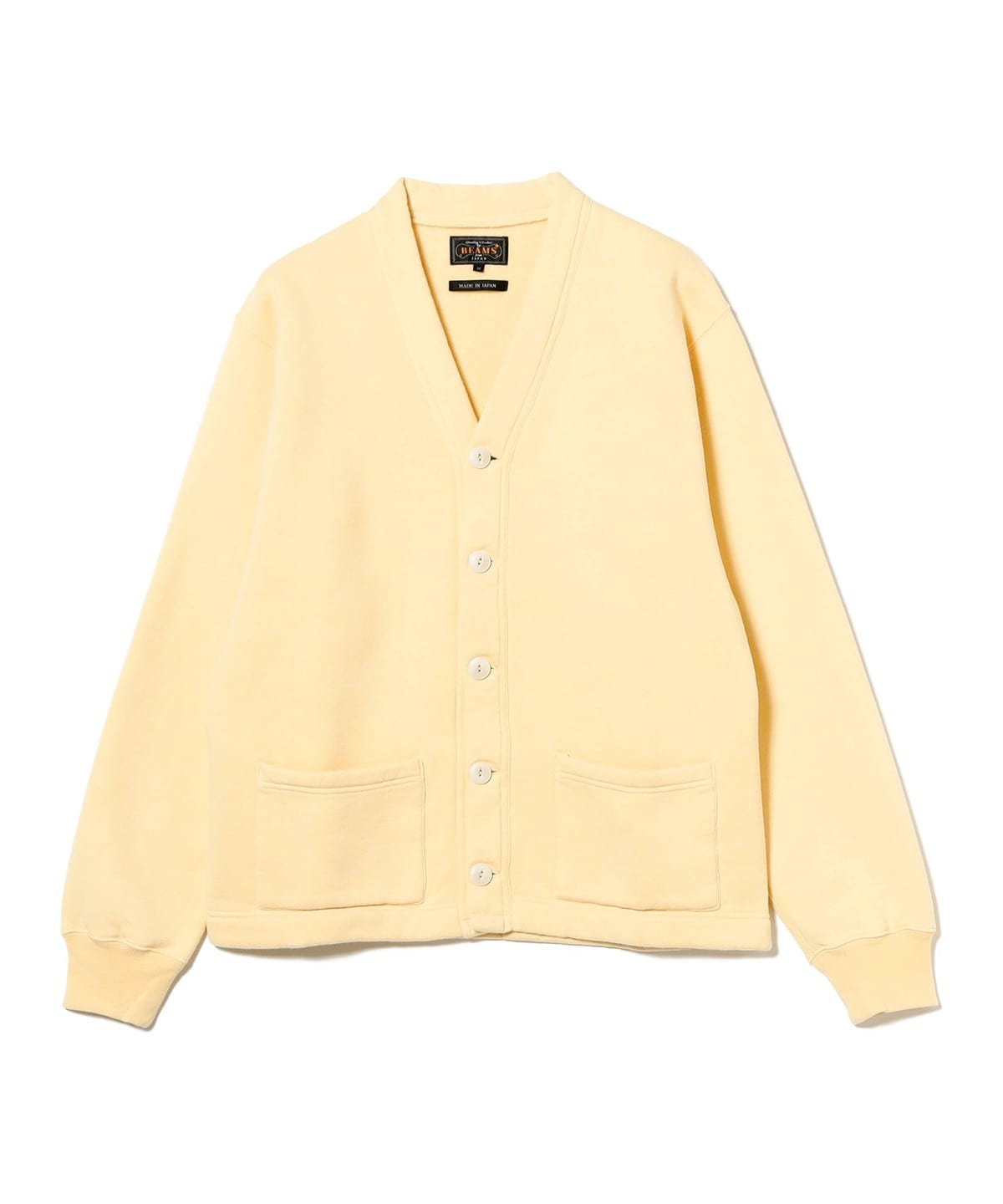 Sweat V Cardigan Raised Back トップス MEN CREAM M Sweat V Cardigan Raised Back トップス MEN CREAM M