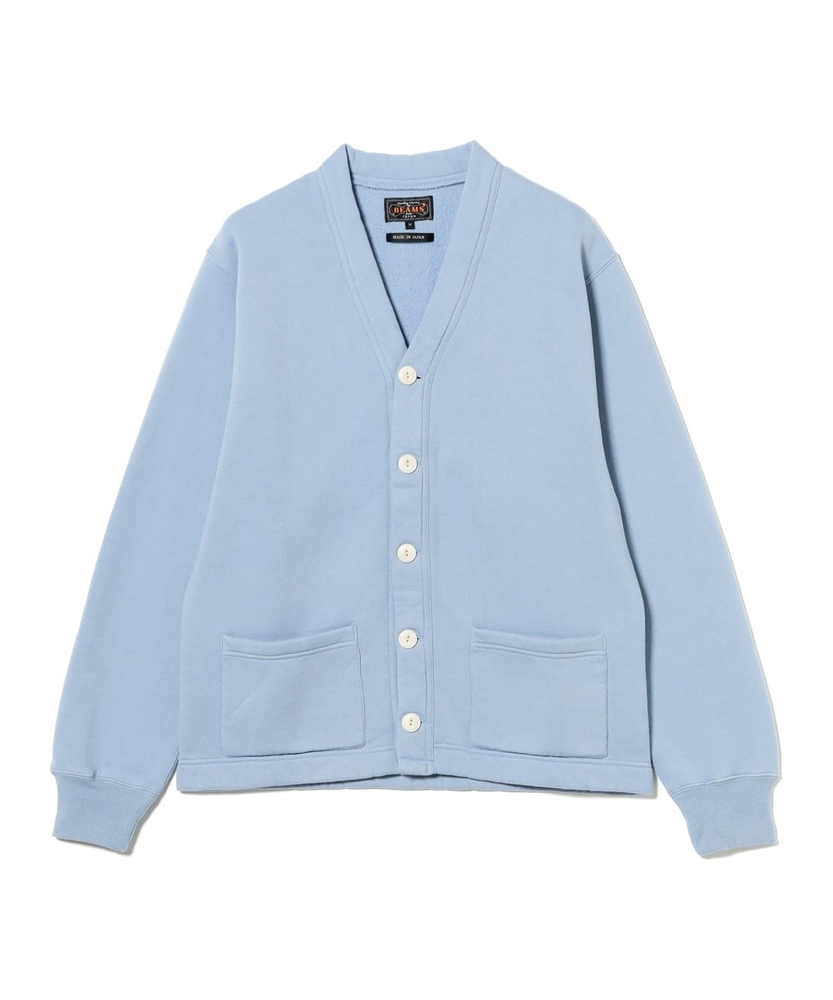 Sweat V Cardigan Raised Back トップス MEN SAX M Sweat V Cardigan Raised Back トップス MEN SAX M