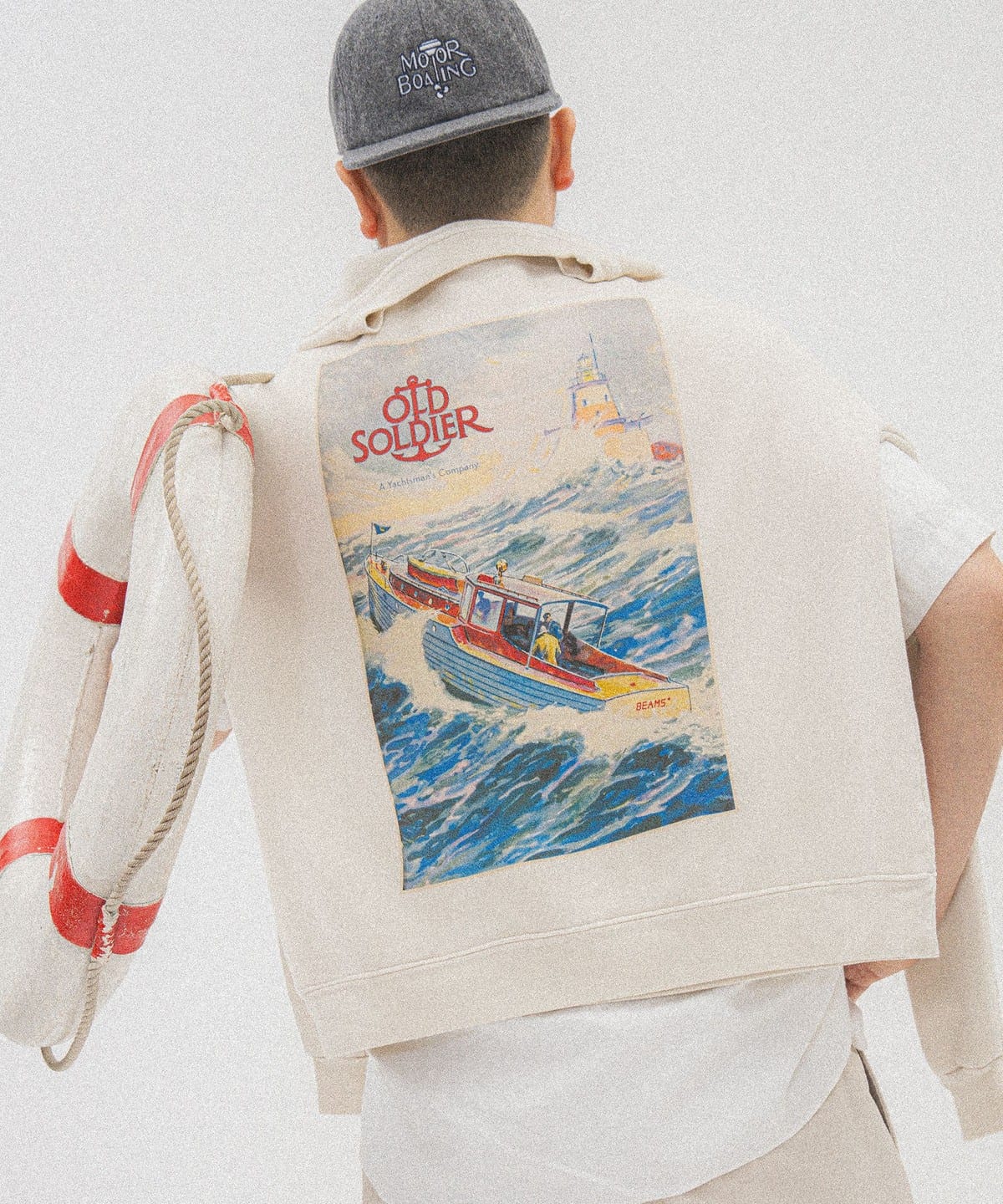 【別注】OLD SOLDIER オールド ソルジャー / Print Crew トップス MEN NATURAL L 【別注】OLD SOLDIER オールド ソルジャー / Print Crew トップス MEN NATURAL L