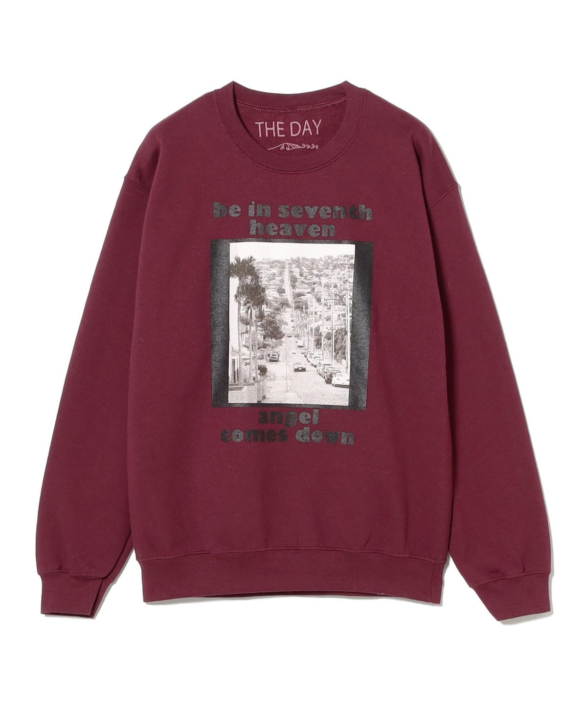 yʒzTHE DAY ON THE BEACH / Sweat Crew Neck gbvX MEN Maroon L