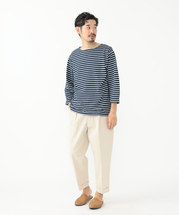 REMI RELIEF×BEAMS PLUS 別注 バスクシャツL インディゴ