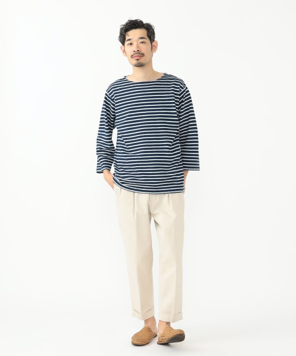 REMI RELIEF×BEAMS PLUS 別注 バスクシャツL インディゴ