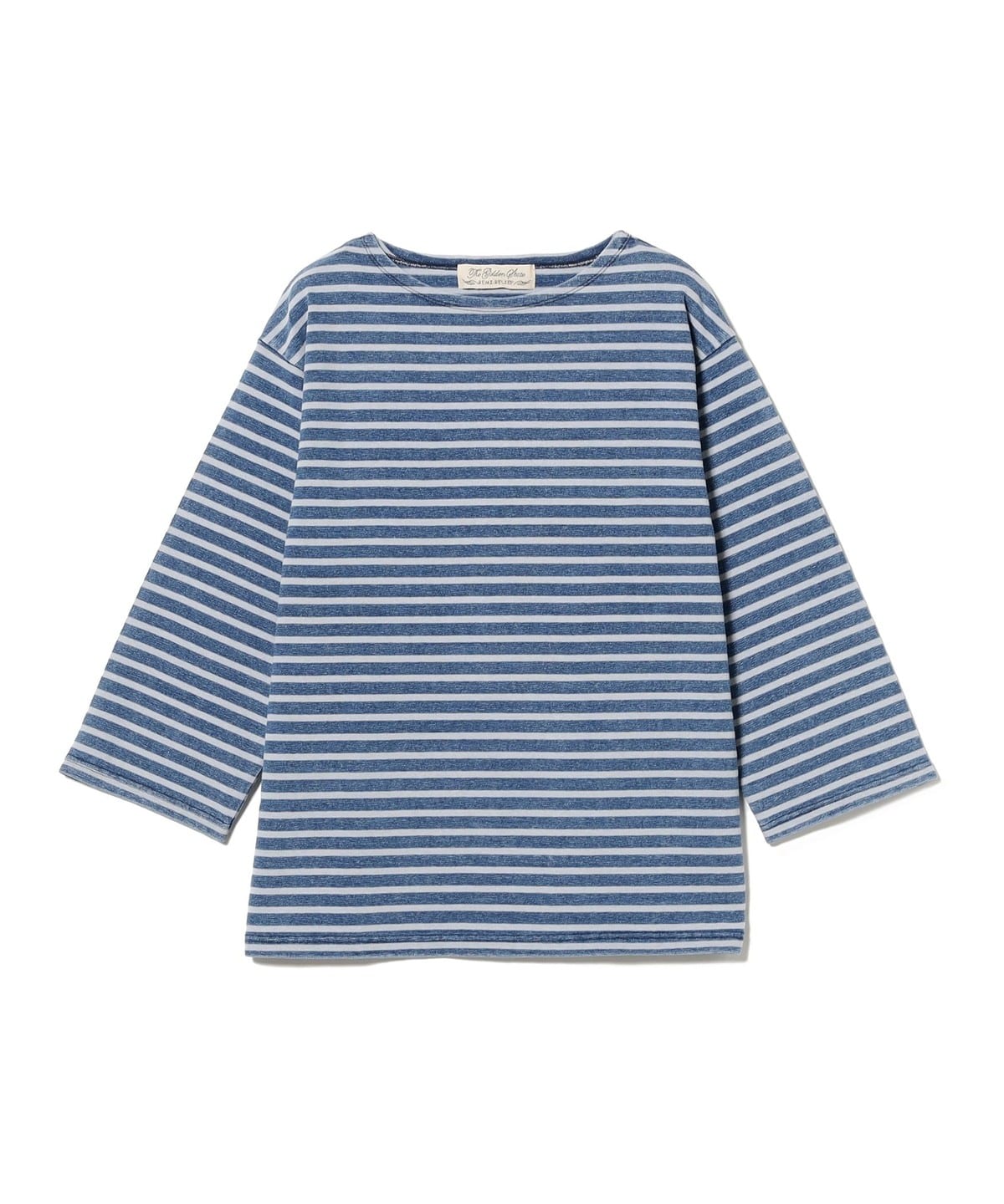 �y�ʒ��zREMI RELIEF ���~�����[�t / Cotton Basque Shirt 3/4 Sleeve T�V���c�E�J�b�g�\�[ MEN FADE_INDIGO*WHITE S