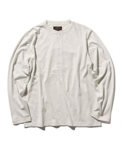 ▲BEAMS PLUS / ロングスリーブ ヘンリーネック Tシャツ