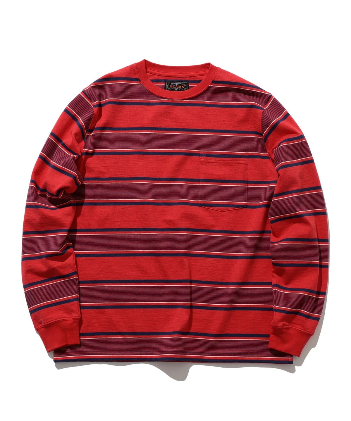 Pocket Tee Wide Stripe Tシャツ・カットソー MEN RED M Pocket Tee Wide Stripe Tシャツ・カットソー MEN RED M