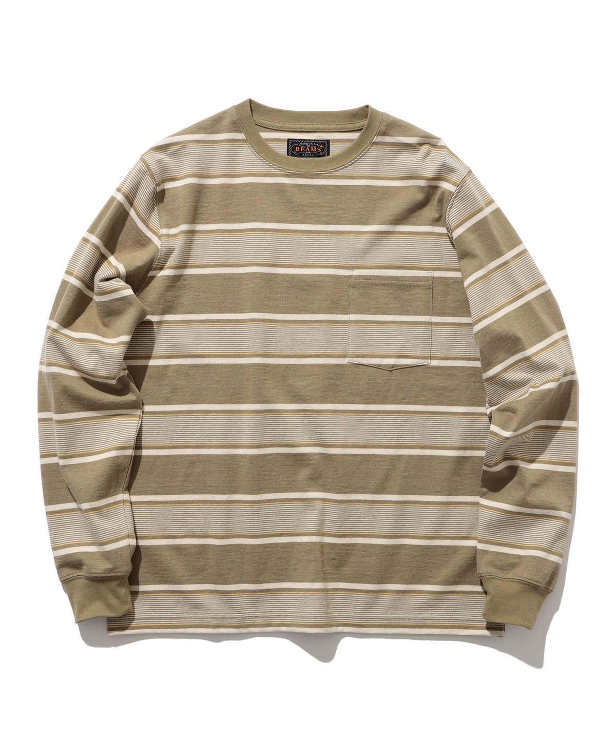 Pocket Tee Wide Stripe Tシャツ・カットソー MEN OLIVE S Pocket Tee Wide Stripe Tシャツ・カットソー MEN OLIVE S