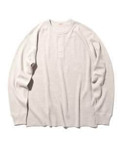 【別注】Healthknit / Honeycomb Thermal Henry Neck Long Sleeve T-shirt