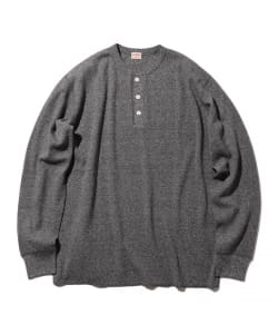 【別注】Healthknit / Honeycomb Thermal Henry Neck Long Sleeve T-shirt