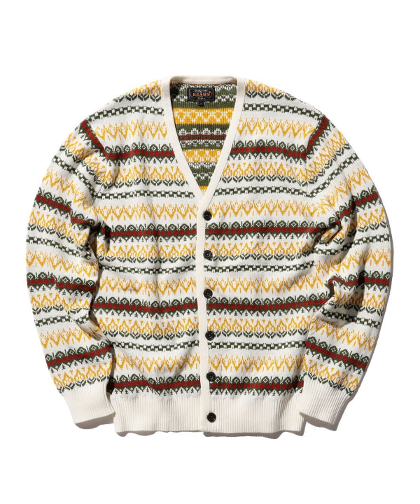 【未使用】完売品 ビームスプラス BEAMS + インディゴカーディガン L BEAMS PLUS（ビームス プラス）Cardigan Indigo Patchwork Like