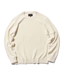 ▲BEAMS PLUS / 9ゲージ コットン ポリエステル クルーネック ニット