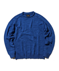 ▲BEAMS PLUS / コットン レーヨン 5ゲージ ロールネック ニット