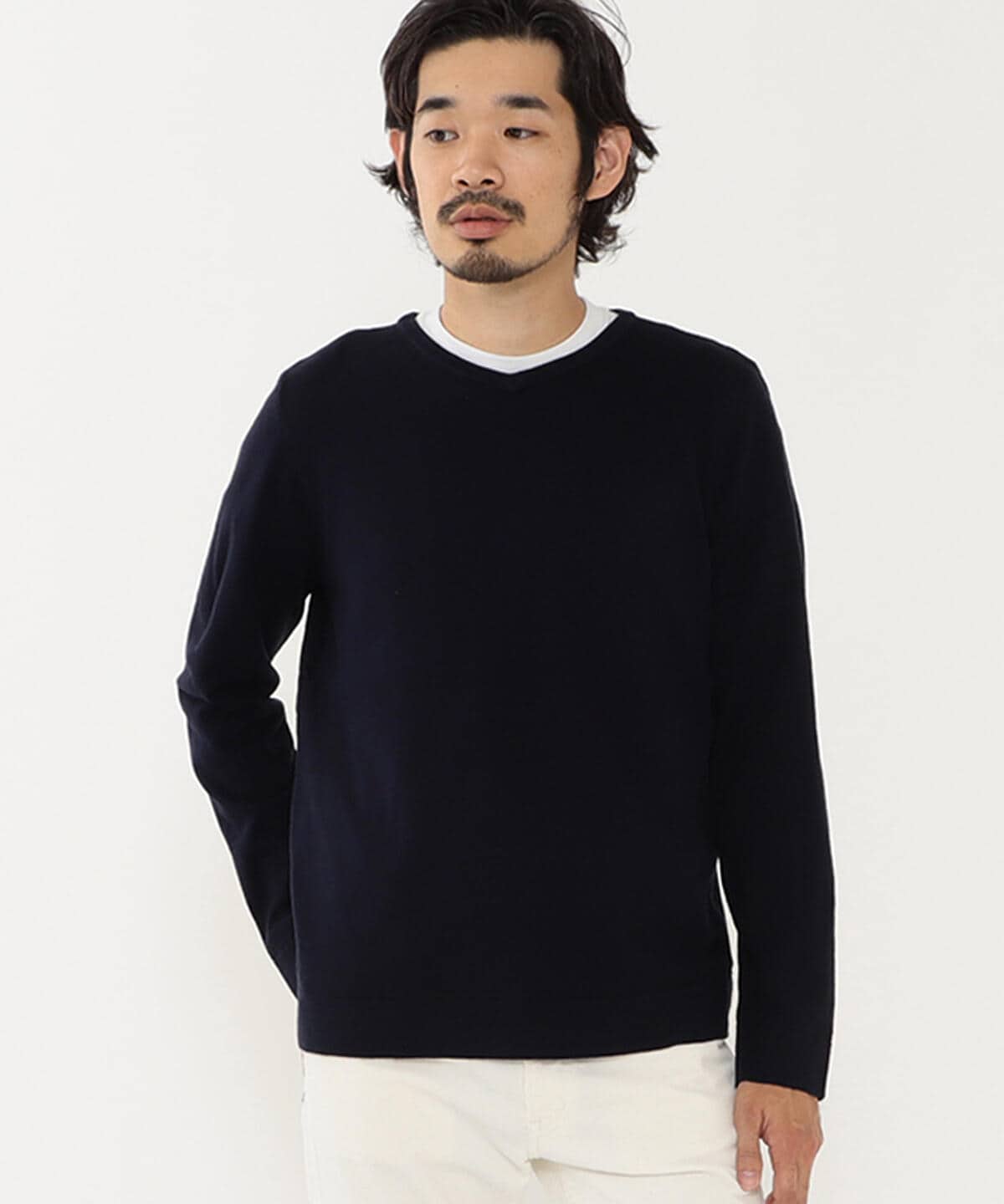 [Outlet] dip × BEAMS PLUS / Special order 2Layer V Neck Knit 22AW