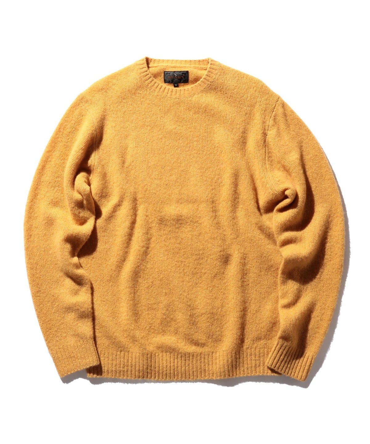 Crew Cashmere*Silk 7G トップス MEN MUSTARD M Crew Cashmere*Silk 7G トップス MEN MUSTARD M