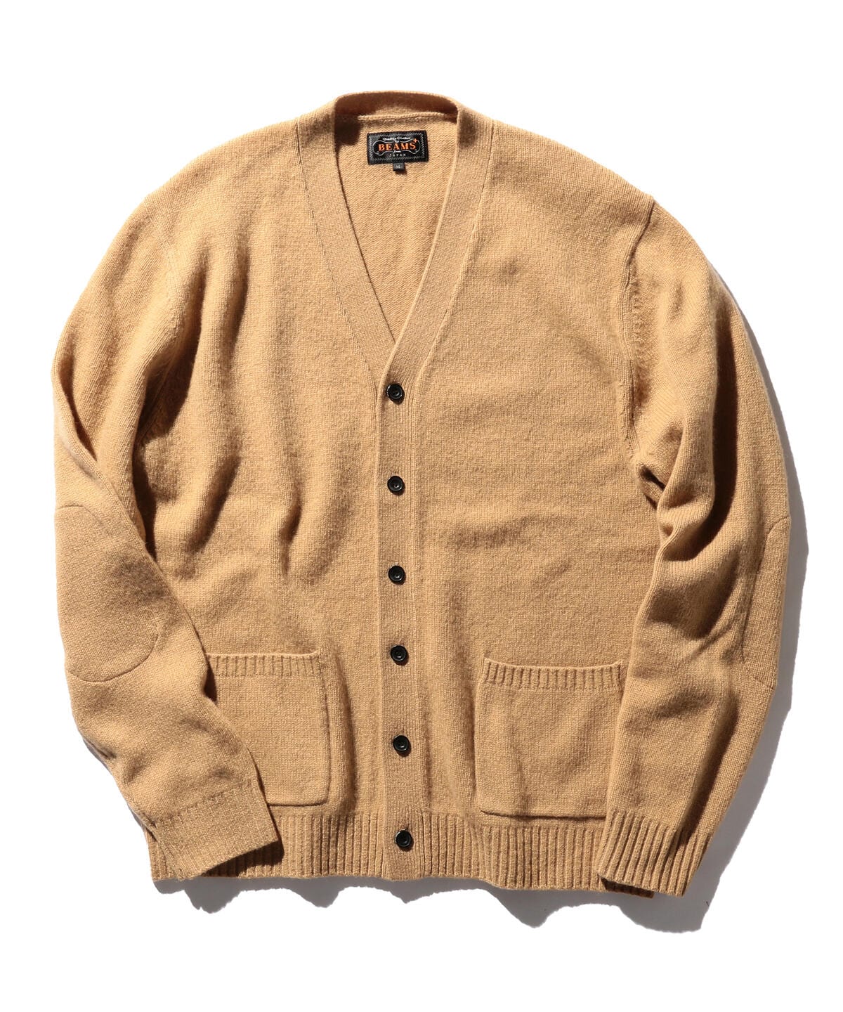 Cardigan Elbow Patch 7G トップス MEN BEIGE M Cardigan Elbow Patch 7G トップス MEN BEIGE M