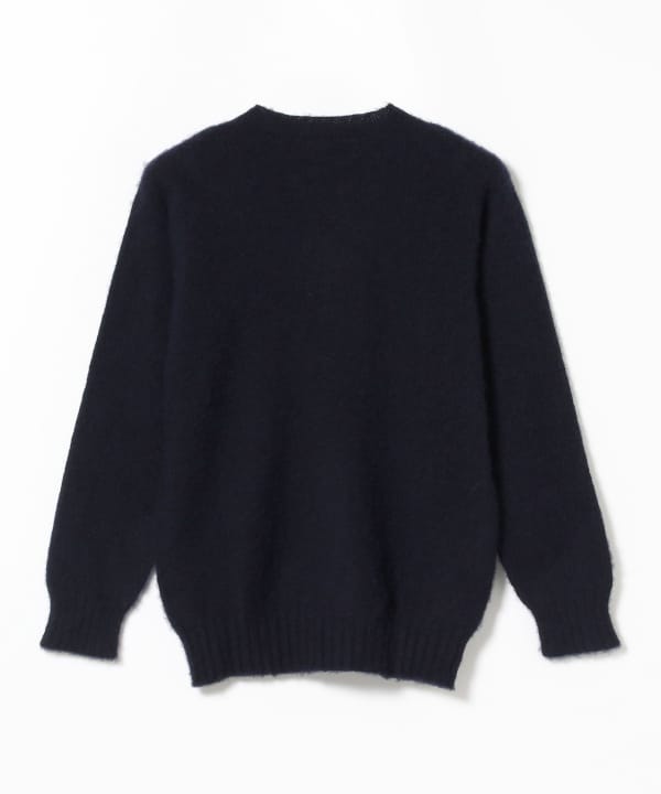 美品✨BEAMS PLUS シェットランドクルーニット 赤 M スコットランド製 BEAMS PLUS Shetland Crew (BEAMS PLUS, Knitwear, Sweaters