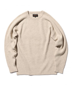 ▲BEAMS PLUS / ハニカム クルーネック ニット