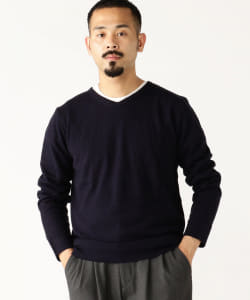 ▲dip × BEAMS PLUS / 別注 2Layer V Neck Knit 21AW