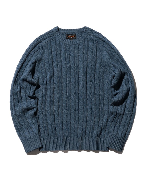 BEAMS PLUS（ビームス プラス）BEAMS PLUS / Crew Cable Cotton Linen ...