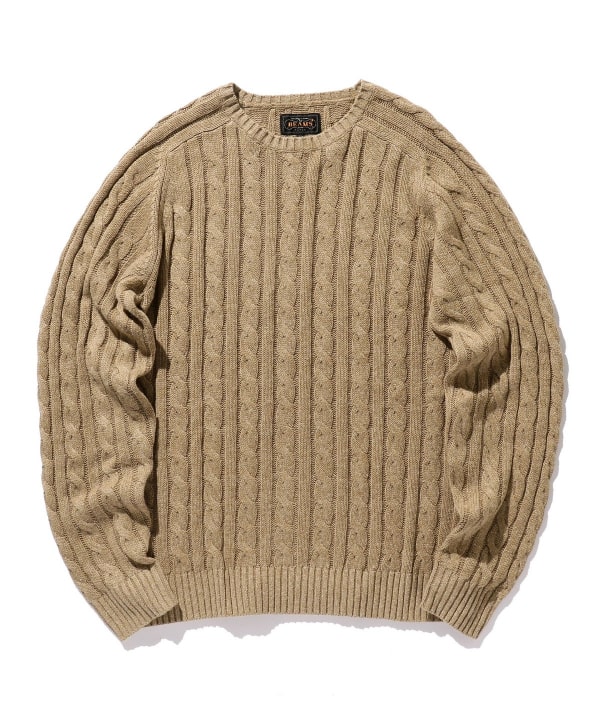 BEAMS PLUS（ビームス プラス）BEAMS PLUS / Crew Cable Cotton Linen ...