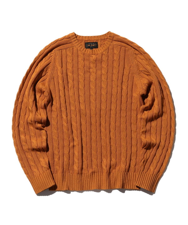 BEAMS PLUS（ビームス プラス）BEAMS PLUS / Crew Cable Cotton Linen ...