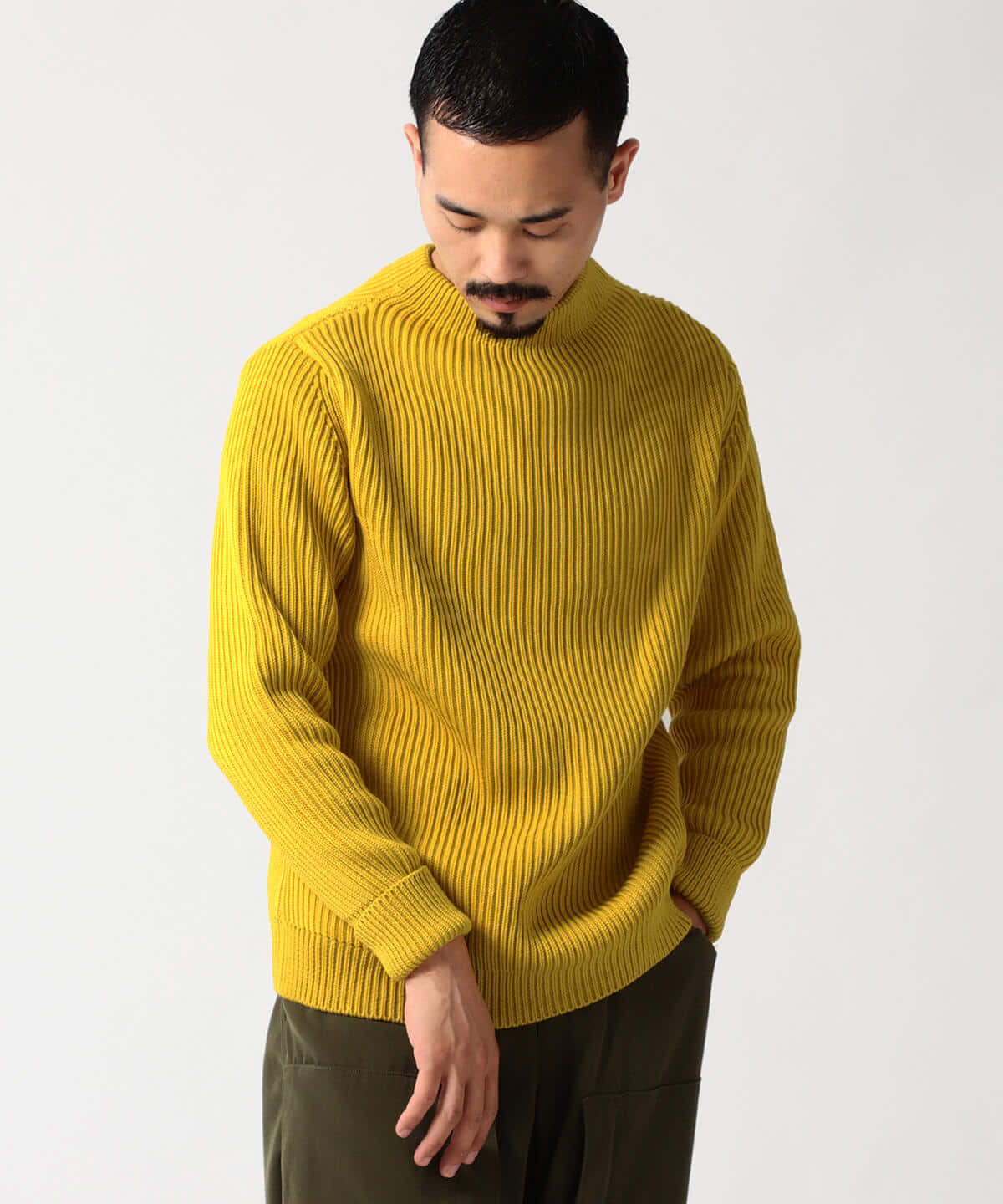 ANDERSEN-ANDERSEN アンデルセンアンデルセン / 5ゲージ クルーネック ニット トップス MEN YELLOW L ANDERSEN-ANDERSEN アンデルセンアンデルセン / 5ゲージ クルーネック ニット トップス MEN YELLOW L