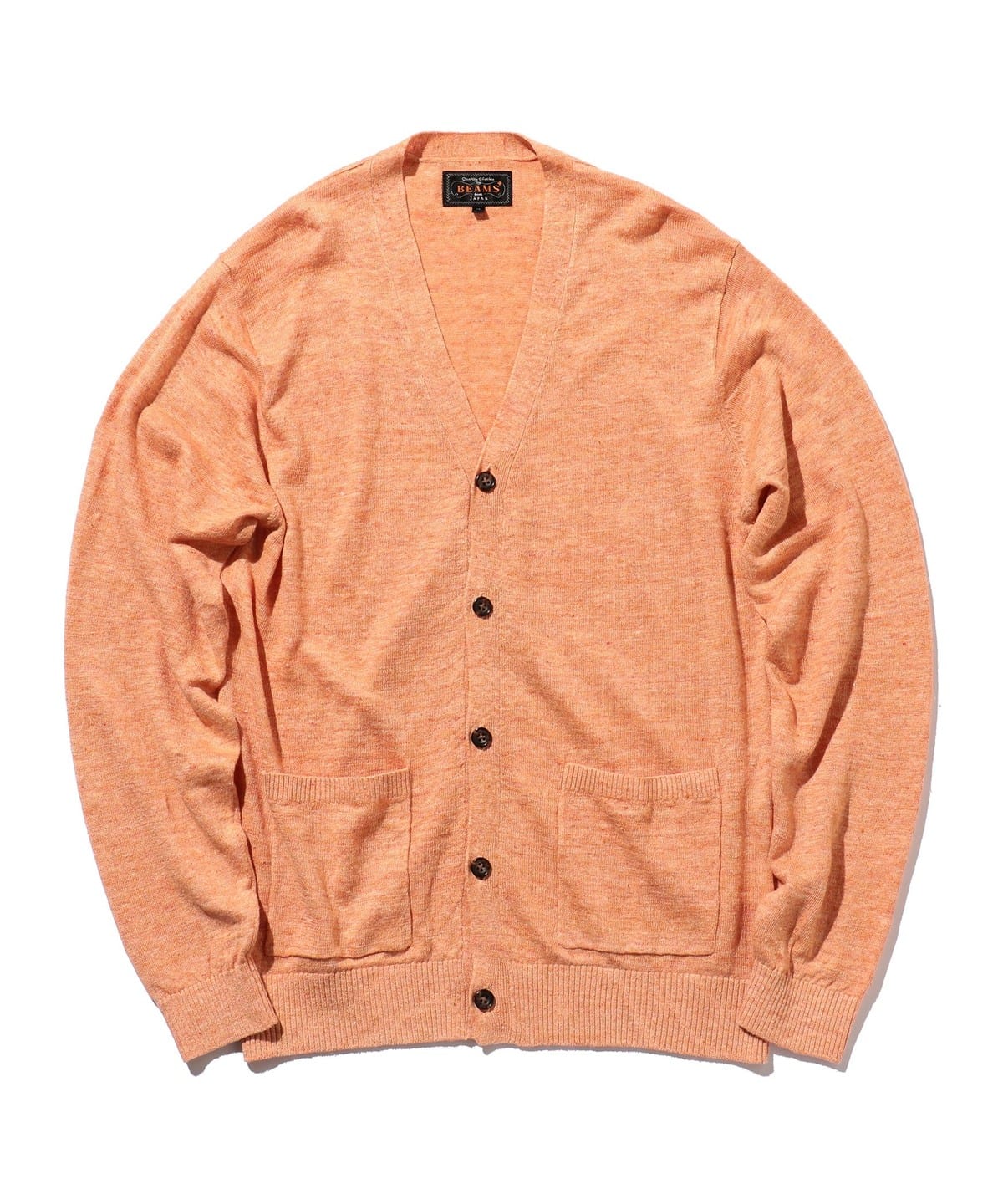 Cardigan Linen トップス MEN ORANGE M Cardigan Linen トップス MEN ORANGE M