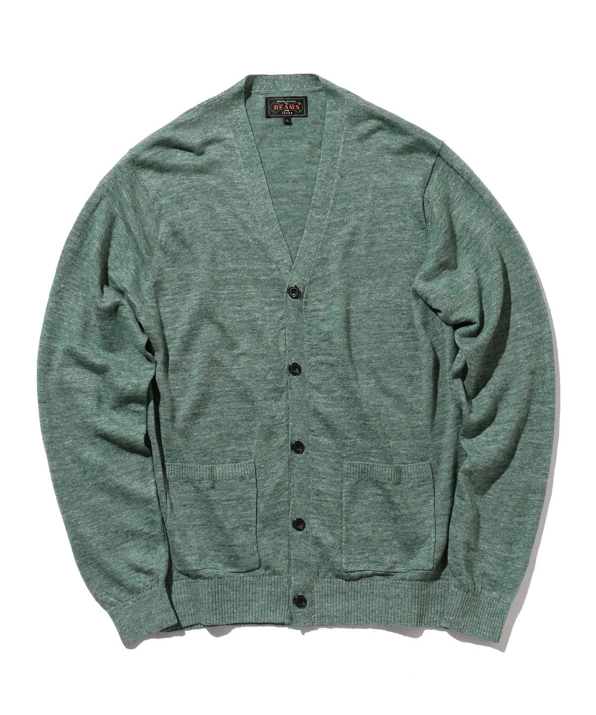 Cardigan Linen トップス MEN GREEN S Cardigan Linen トップス MEN GREEN S