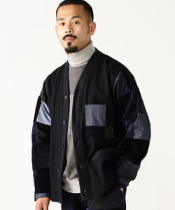 ▲TUBE × BEAMS PLUS / 別注 パッチワーク カーディガン