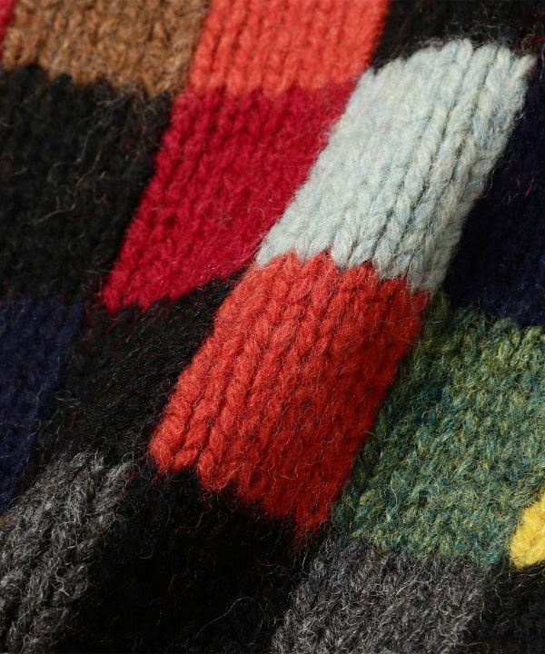 BEAMS PLUS（ビームス プラス）BEAMS PLUS / Crew Hand Knit Patchwork